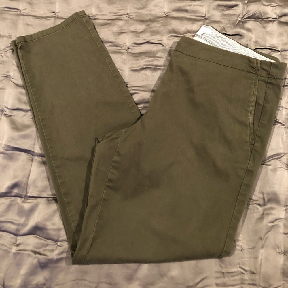 J.Jill Live-In Chino Pants Sz 10 Olive Green